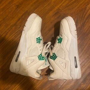 Nike White Sneakers with Green Accents